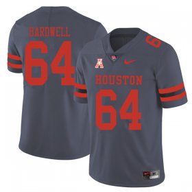 Sale -Gray Dennis Bardwell #64 Men UH Cougars Authentic Fit NCAA Football Jersey