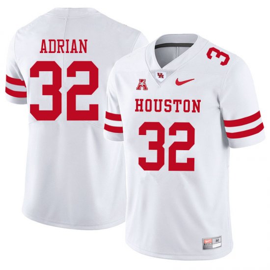 Sale -White Canen Adrian #32 Men UH Cougars Authentic Comfort NCAA Football Jersey