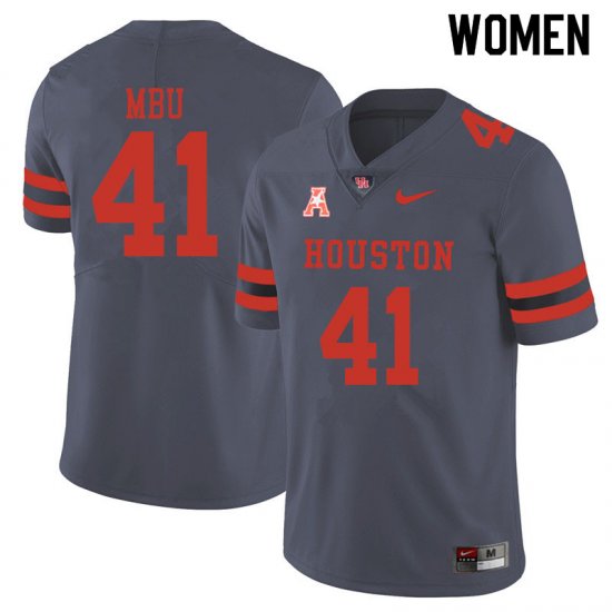 Sale -Gray Bradley Mbu #41 Women UH Cougars Authentic Comfort NCAA Football Jersey