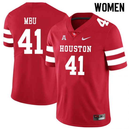 Sale -Red Bradley Mbu #41 Women UH Cougars Official Popular NCAA Football Jersey