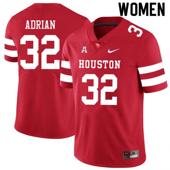 Sale -Red Canen Adrian #32 Women UH Cougars Official Popular NCAA Football Jersey