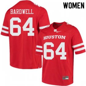 Sale -Red Dennis Bardwell #64 Women UH Cougars Authentic Fit NCAA Football Jersey