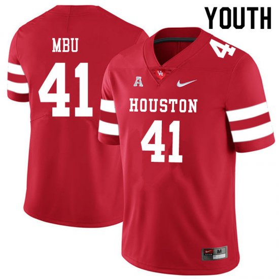 Sale -Red Bradley Mbu #41 Youth UH Cougars Official Popular NCAA Football Jersey