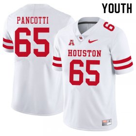 Sale -White Gio Pancotti #65 Youth UH Cougars Authentic Fit NCAA Football Jersey