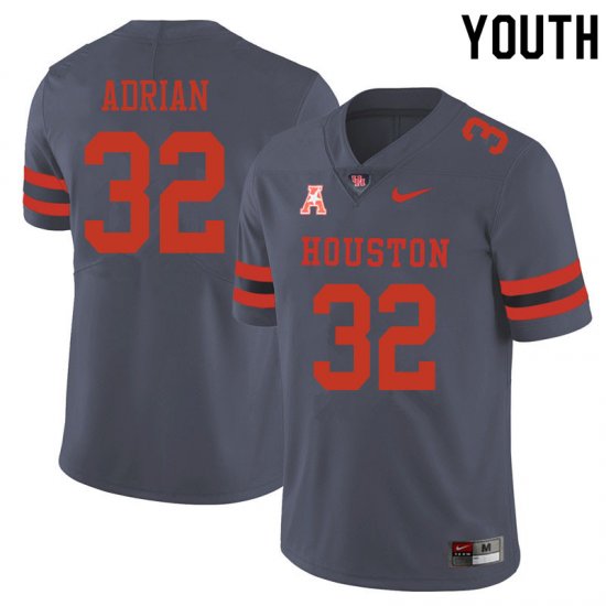 Sale -Gray Canen Adrian #32 Youth UH Cougars Authentic Fit NCAA Football Jersey