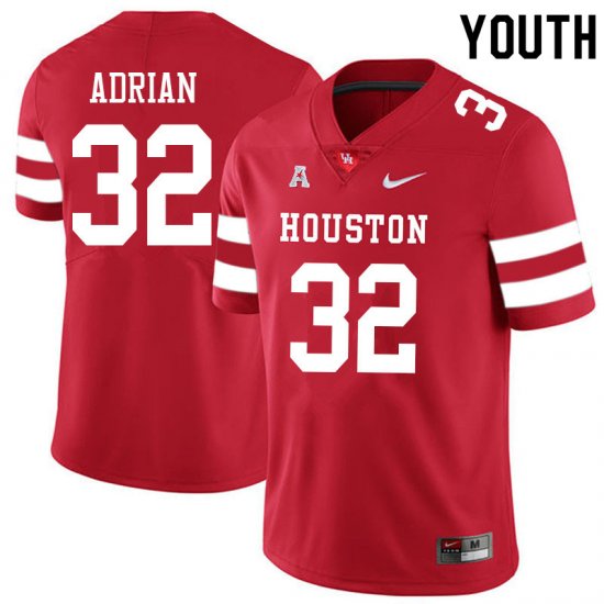 Sale -Red Canen Adrian #32 Youth UH Cougars Official Quality NCAA Football Jersey